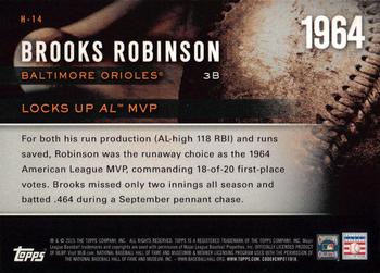 2015 Topps - Highlight of the Year #H-14 Brooks Robinson Back
