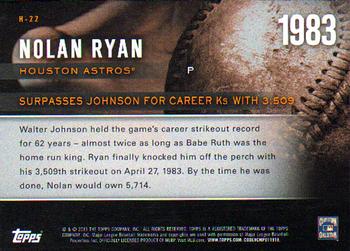 2015 Topps - Highlight of the Year #H-22 Nolan Ryan Back