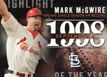 2015 Topps - Highlight of the Year #H-25 Mark McGwire Front