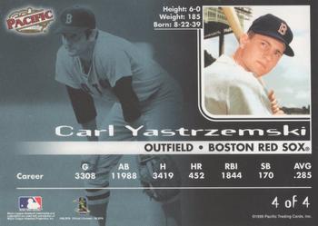 1999 All-Star FanFest Tribute to Carl Yastrzemski #4 Carl Yastrzemski Back