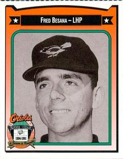 1991 Crown/Coca-Cola Baltimore Orioles #33 Fred Besana Front