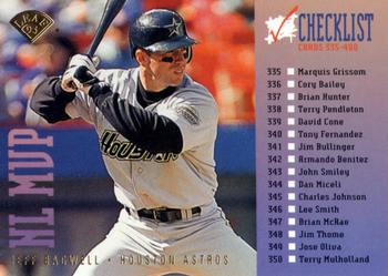 1995 Leaf - Checklists #8 Jeff Bagwell Front