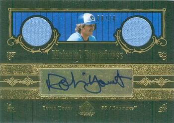 2007 SP Legendary Cuts - Material Signatures #MS-RY Robin Yount Front