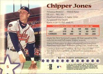 1997 Topps Stars #5 Chipper Jones Back