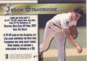 1997 Topps Stars #124 Jason Standridge Back