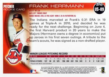 2010 Topps Update #US-89 Frank Herrmann Back