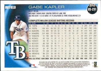 2010 Topps Update #US-231 Gabe Kapler Back