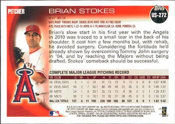 2010 Topps Update #US-272 Brian Stokes Back