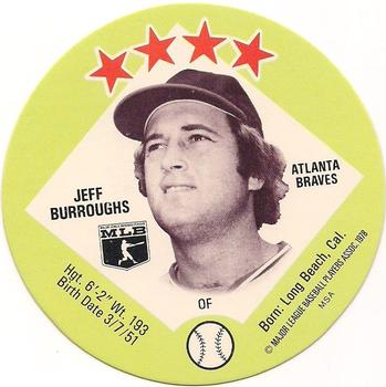 1978 Big T/Tastee-Freez Discs #4 Jeff Burroughs Front