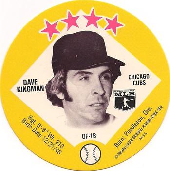 1978 Big T/Tastee-Freez Discs #19 Dave Kingman Front