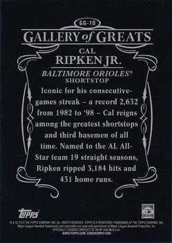 2015 Topps - Gallery of Greats #GG-10 Cal Ripken Jr. Back