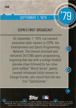 2015 Topps - Baseball History #10A ESPN's First Broadcast Back