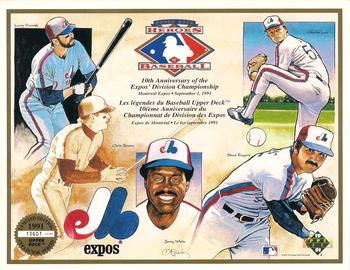 1991 Upper Deck Heroes of Baseball Sheets #NNO Charlie Lea / Larry Parrish / Steve Rogers / Chris Speier / Jerry White Front