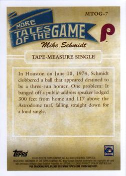 2010 Topps Update - More Tales of the Game #MTOG-7 Tape-Measure Single Back