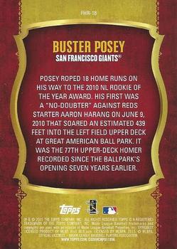 2015 Topps - First Home Run Gold (Series One) #FHR-18 Buster Posey Back