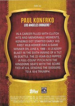 2015 Topps - First Home Run Gold (Series One) #FHR-19 Paul Konerko Back