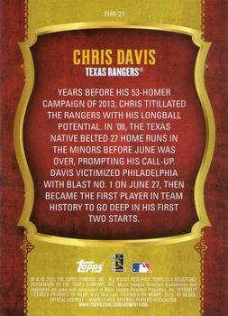 2015 Topps - First Home Run Gold (Series One) #FHR-27 Chris Davis Back