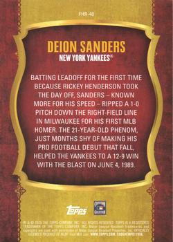2015 Topps - First Home Run Gold (Series One) #FHR-40 Deion Sanders Back