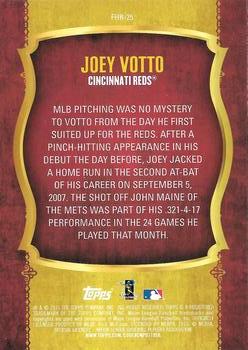 2015 Topps - First Home Run Silver (Series One) #FHR-25 Joey Votto Back