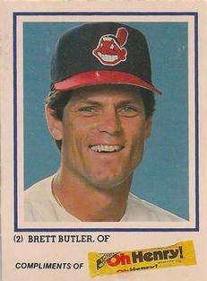 1986 Oh Henry! Cleveland Indians SGA #NNO Brett Butler Front