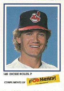 1986 Oh Henry! Cleveland Indians SGA #NNO Dickie Noles Front