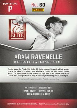 2014 Panini Elite Extra Edition - Prospects Signatures #60 Adam Ravenelle Back