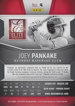 2014 Panini Elite Extra Edition - Signature Status Blue #4 Joey Pankake Back