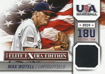 2014 Panini Elite Extra Edition - USA Baseball 18U Game Jerseys #19 Max Wotell Front