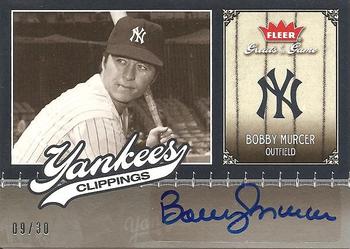 2006 Fleer Greats of the Game - Yankee Clippings Autograph #NYY-BM Bobby Murcer Front