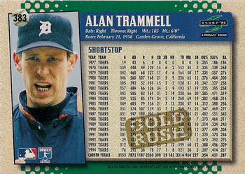 1995 Score - Gold Rush #383 Alan Trammell Back