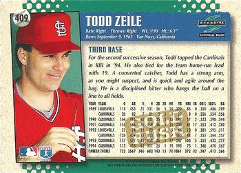 1995 Score - Gold Rush #409 Todd Zeile Back