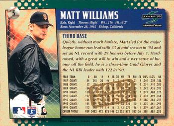 1995 Score - Gold Rush #5 Matt Williams Back
