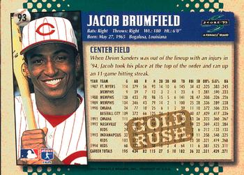 1995 Score - Gold Rush #93 Jacob Brumfield Back