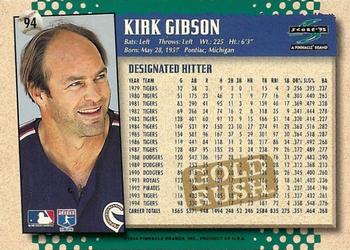 1995 Score - Gold Rush #94 Kirk Gibson Back