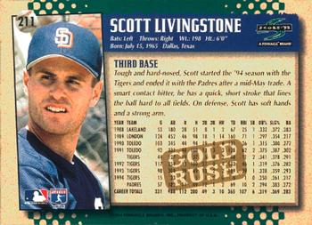 1995 Score - Gold Rush #211 Scott Livingstone Back