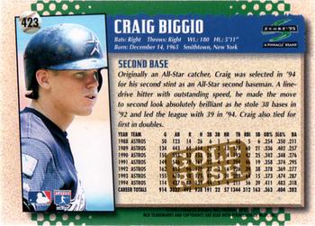 1995 Score - Gold Rush #423 Craig Biggio Back