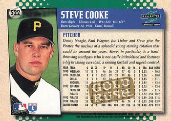 1995 Score - Gold Rush #522 Steve Cooke Back