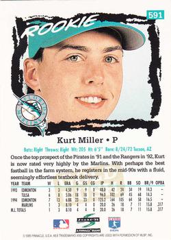 1995 Score - Gold Rush #591 Kurt Miller Back