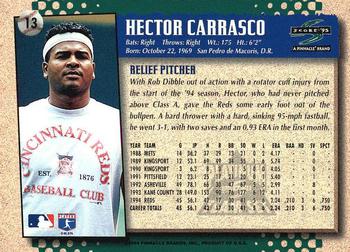 1995 Score - Platinum Team Sets #13 Hector Carrasco Back