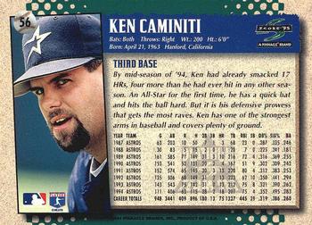 1995 Score - Platinum Team Sets #56 Ken Caminiti Back