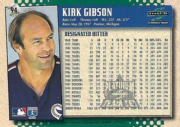 1995 Score - Platinum Team Sets #94 Kirk Gibson Back