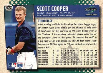 1995 Score - Platinum Team Sets #427 Scott Cooper Back