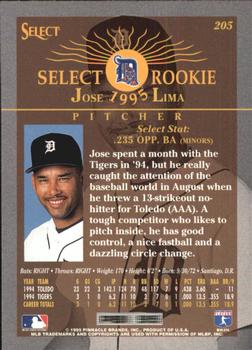 1995 Select - Artist's Proofs #205 Jose Lima Back