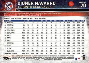 2015 Topps Chrome #70 Dioner Navarro Back