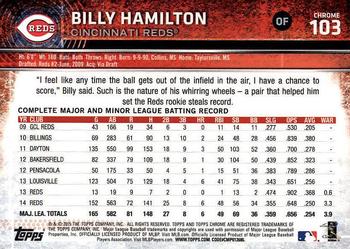 2015 Topps Chrome #103 Billy Hamilton Back