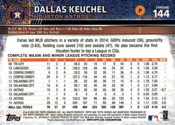 2015 Topps Chrome #144 Dallas Keuchel Back