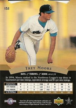 1995 SP Top Prospects #151 Trey Moore  Back