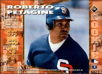1995 Sportflix UC3 - Artist's Proofs #100 Roberto Petagine Back
