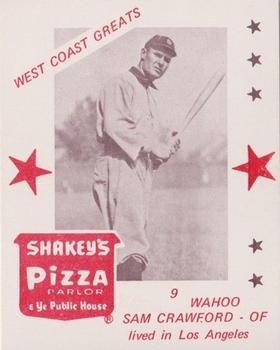 1975 Shakey's Pizza #9 Sam Crawford Front