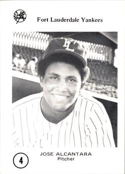 1977 Sussman Fort Lauderdale Yankees #4 Jose Alcantara Front